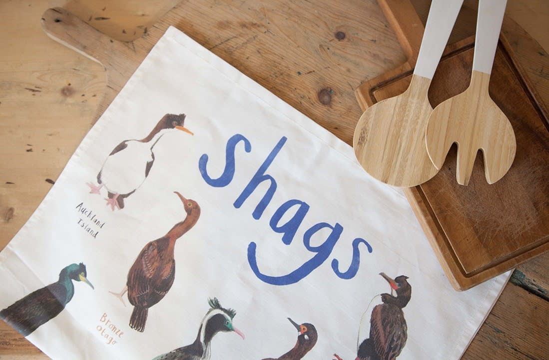 Sarah Edmonds Shags Tea Towel