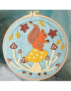 Corinne Lapierre Felt Embroidery Hoop Squirrel