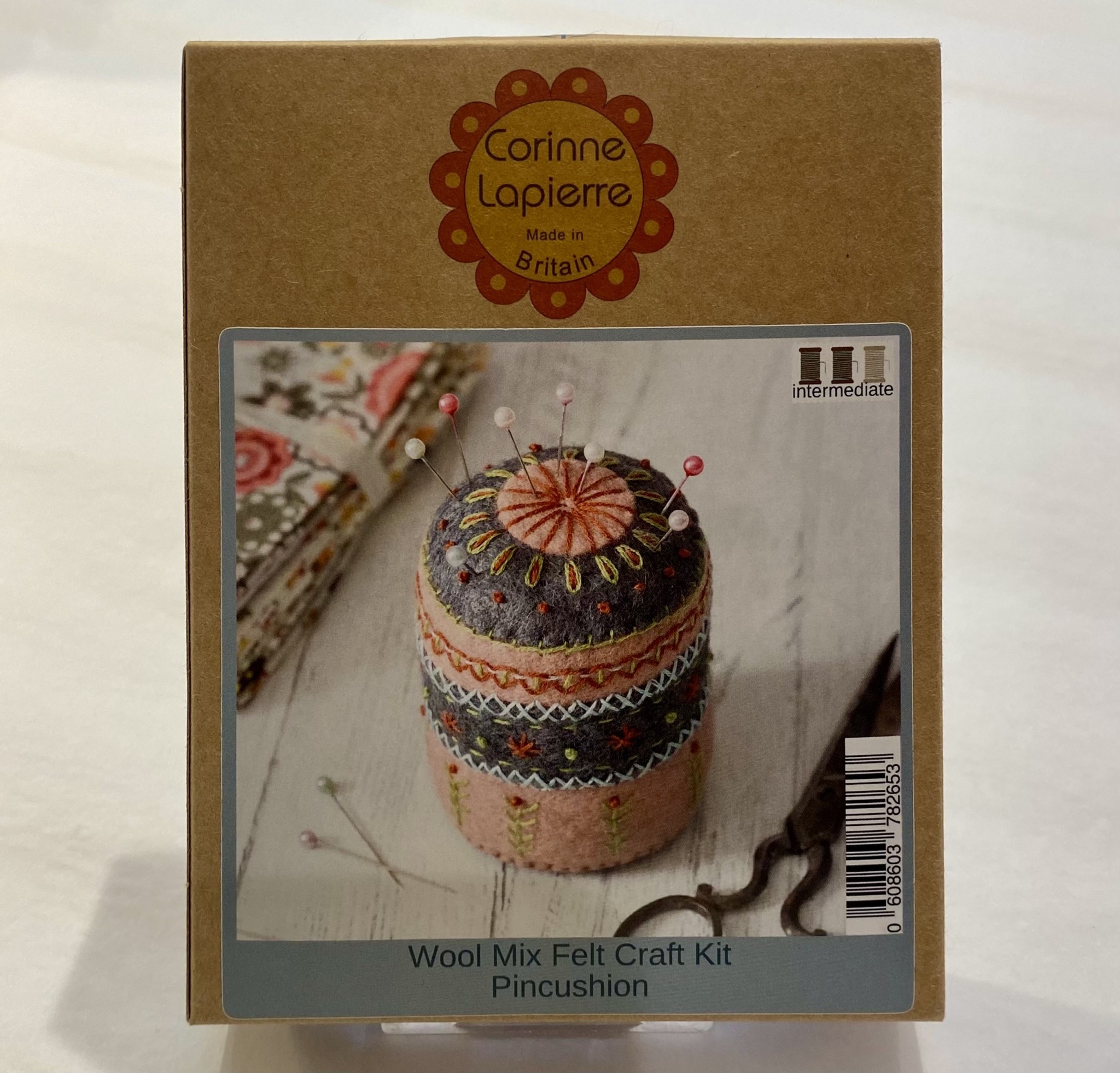 Corinne Lapierre Pin Cushion Embroidery Felt Kit