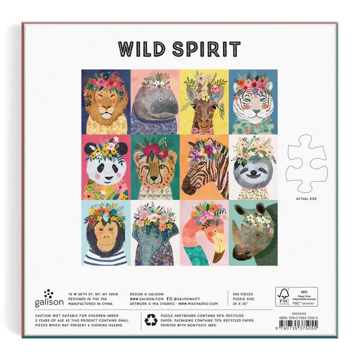 Galison 500 Piece Puzzle Wild Spirit