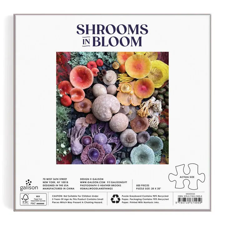 Galison 500 Piece Puzzle Shrooms in Bloom