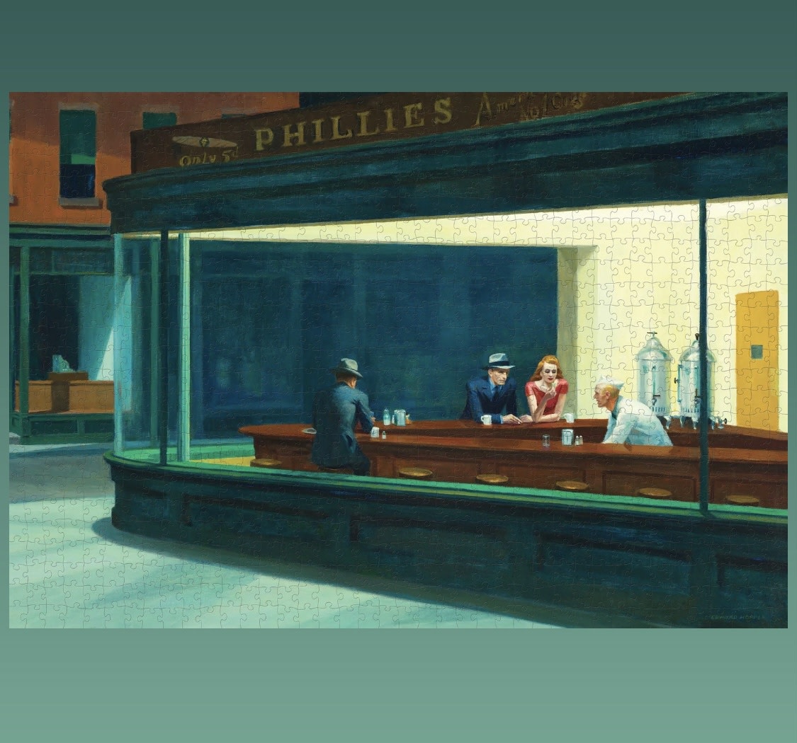 Pomegranate 1000 Piece Puzzle Nighthawks