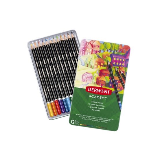 Derwent Derwent Academy Tin 12 Colouring Pencils