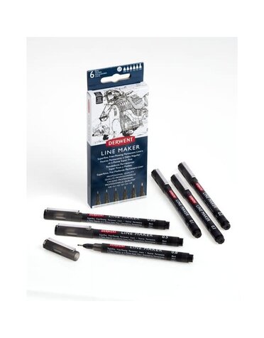 Derwent Derwent Line Maker Black Set Of 6