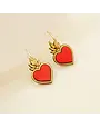 Materia Rica Hoop Earrings Corazones Hearts