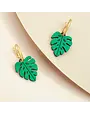 Materia Rica Hoop Earrings Monstera