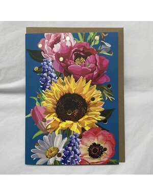 Sarah Kelleher Card Foil Floral Flowers
