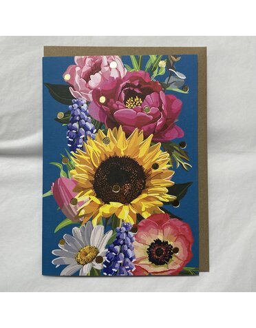 Sarah Kelleher Card Foil Floral Flowers