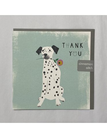 Cinnamon Aitch Card Thank You Dog