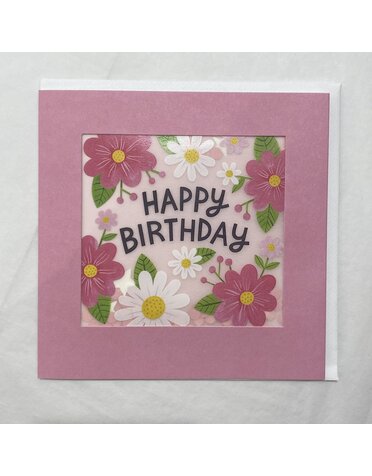 James Ellis Birthday Flowers Confetti Card