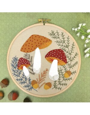 Corinne Lapierre Felt Embroidery Hoop Toadstools