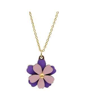 Materia Rica Necklace Violet & Pink Flower
