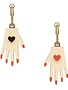 Materia Rica Hoop Earrings Heart Hands