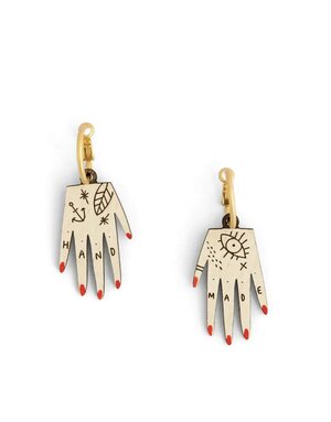 Materia Rica Hoop Earrings Hands