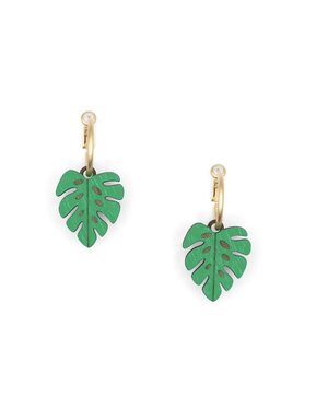 Materia Rica Hoop Earrings Monstera