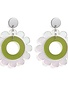 Toolally Funky Flower Earrings Green