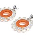 Toolally Funky Flower Earrings Orange