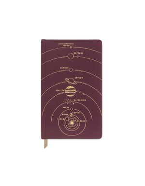 Designworks Ink Planets Burgundy Cloth Notebook