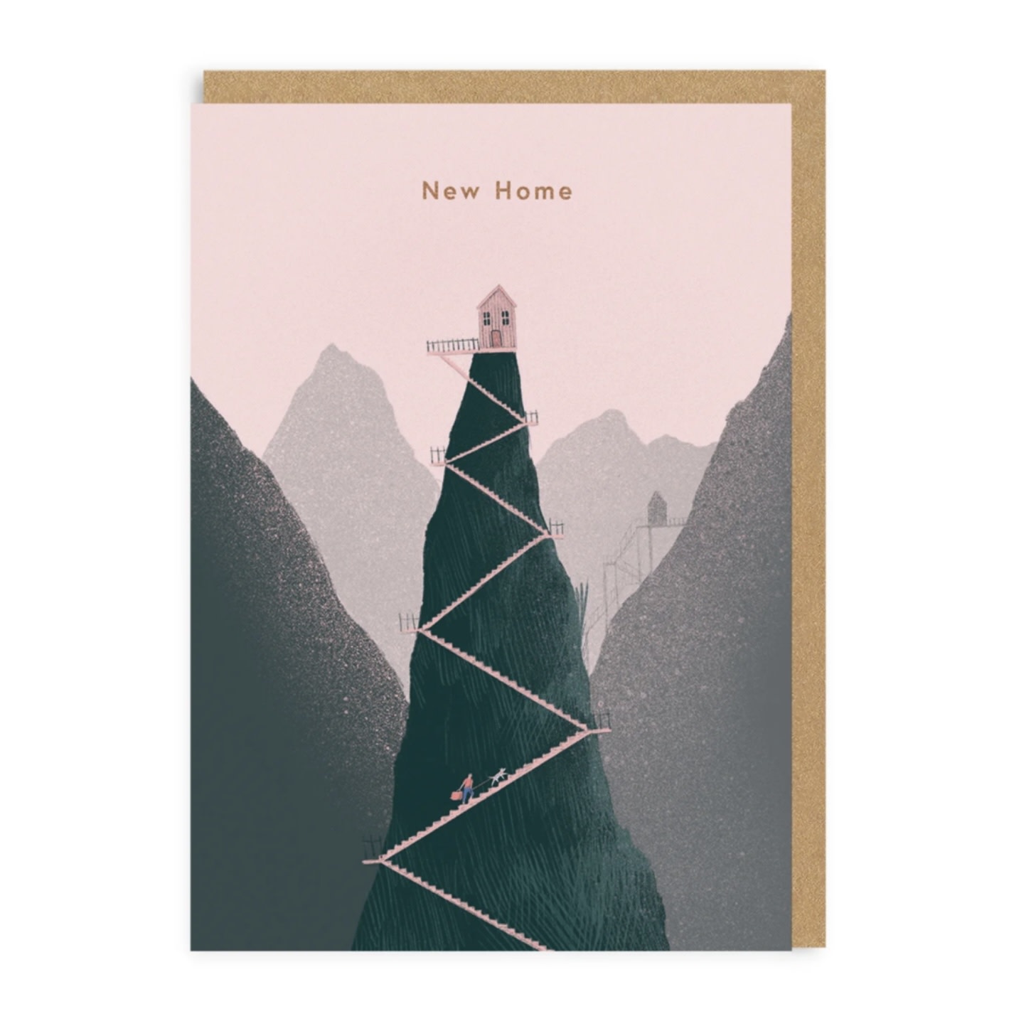 Ohh Deer Card New Home Mountain