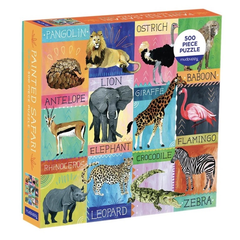 Galison 500 Piece Puzzle Painted Safari
