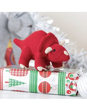 Best Years Knitted Triceratops Mini Rattles