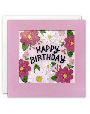 James Ellis Birthday Flowers Confetti Card