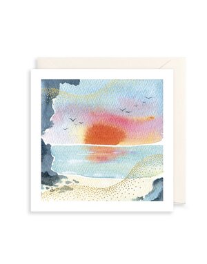 Art File Card Sea Sunset