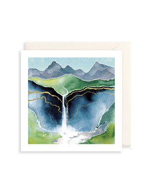 Art File Card Mountains & Waterfall