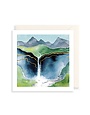 Art File Card Mountains & Waterfall