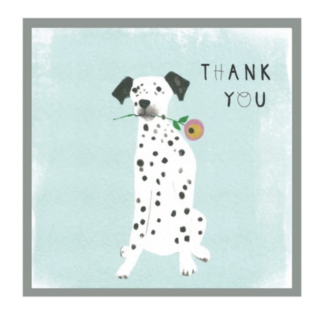 Cinnamon Aitch Card Thank You Dog DIS