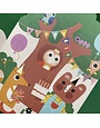Raspberry Blossom Card Woodland Fold Out