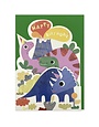 Raspberry Blossom Card Dinosaur Fold Out