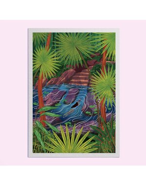 Hello Grimes Cenote Azul A4 Print