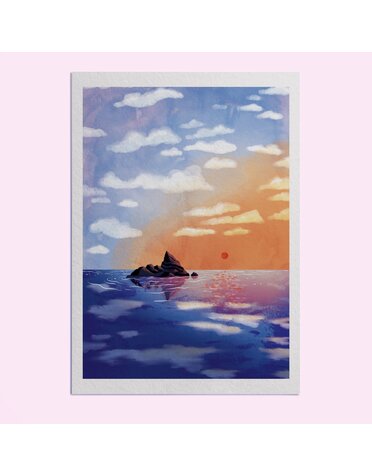 Hello Grimes Paratahi Island A4 Print