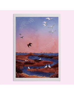 Hello Grimes Wadden Sea Salt Marsh A4 Print