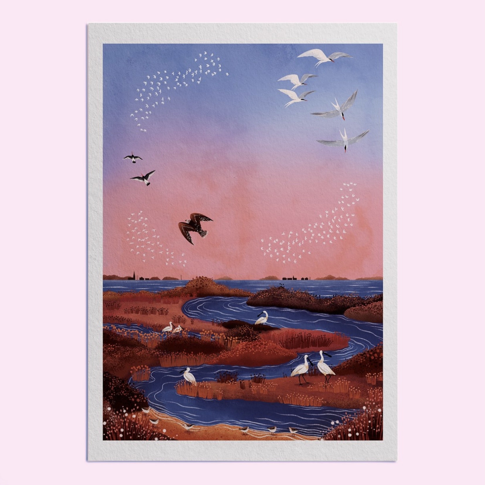 Hello Grimes Wadden Sea Salt Marsh A4 Print