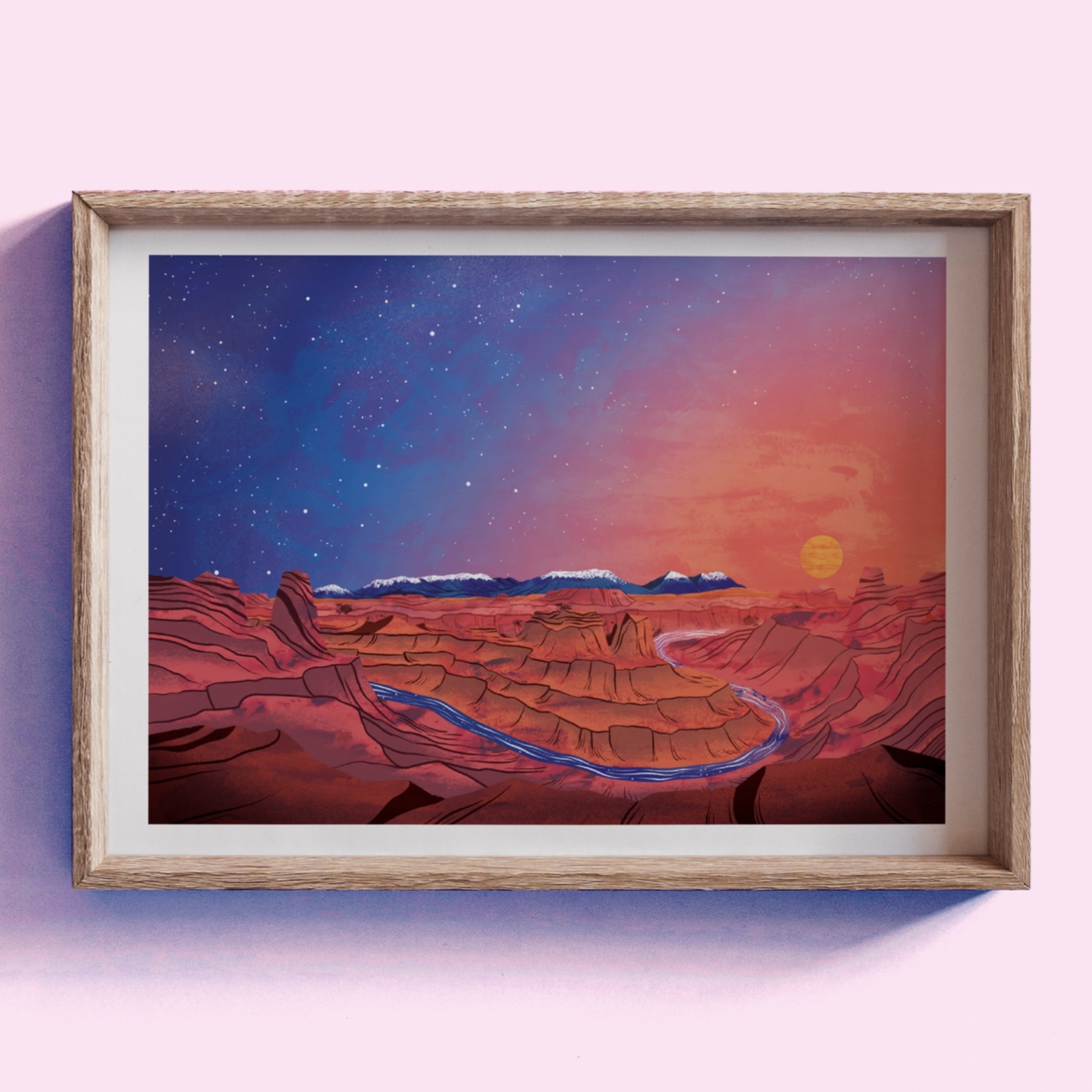 Hello Grimes Fossil Point A4 Print