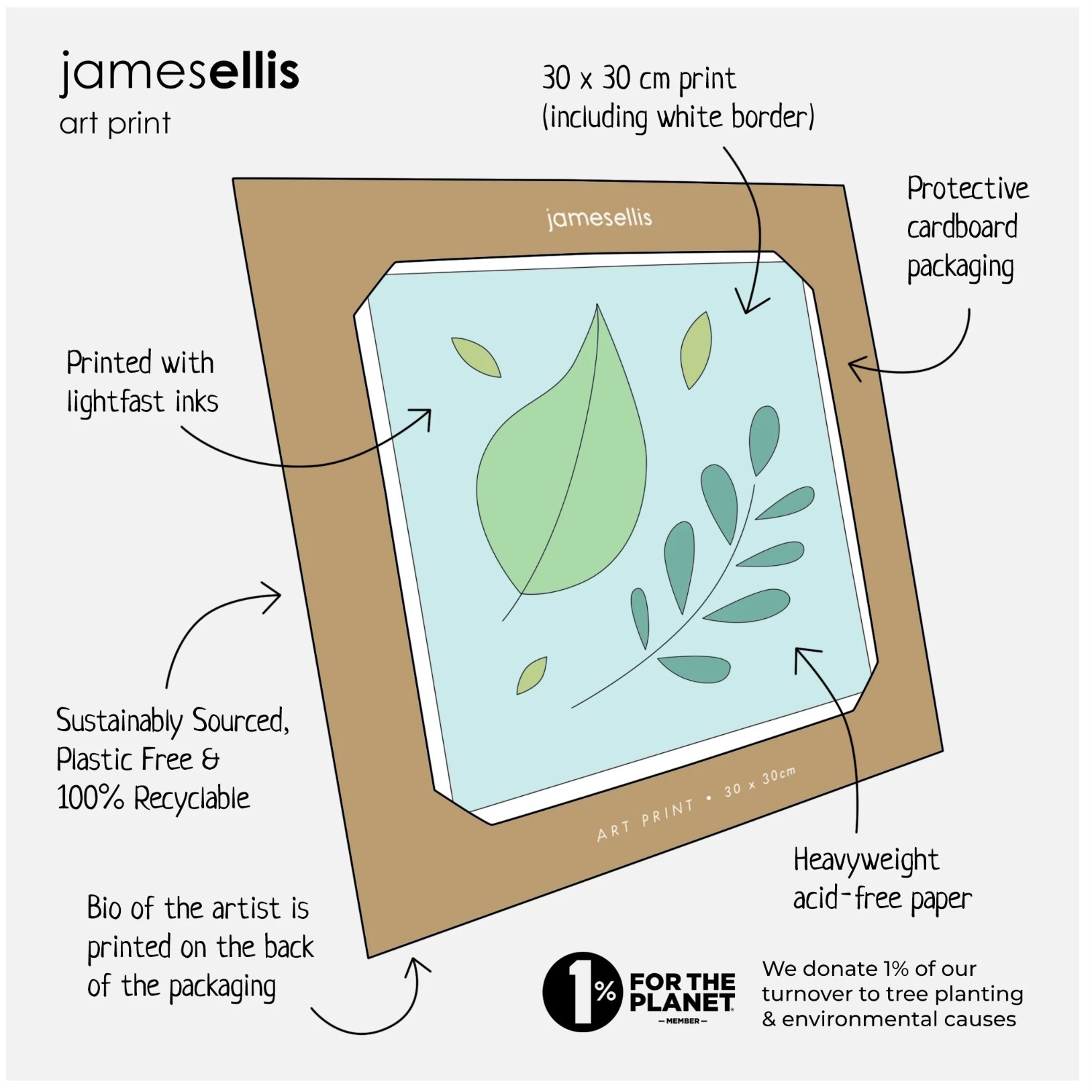 James Ellis Print Swimming Pond