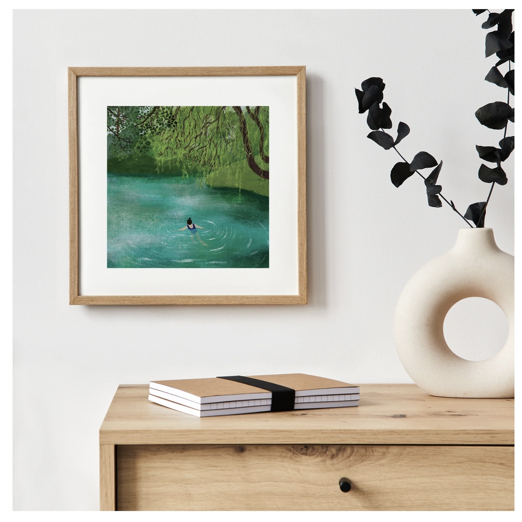 James Ellis Swimming Pond Print