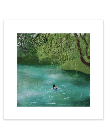 James Ellis Swimming Pond Print