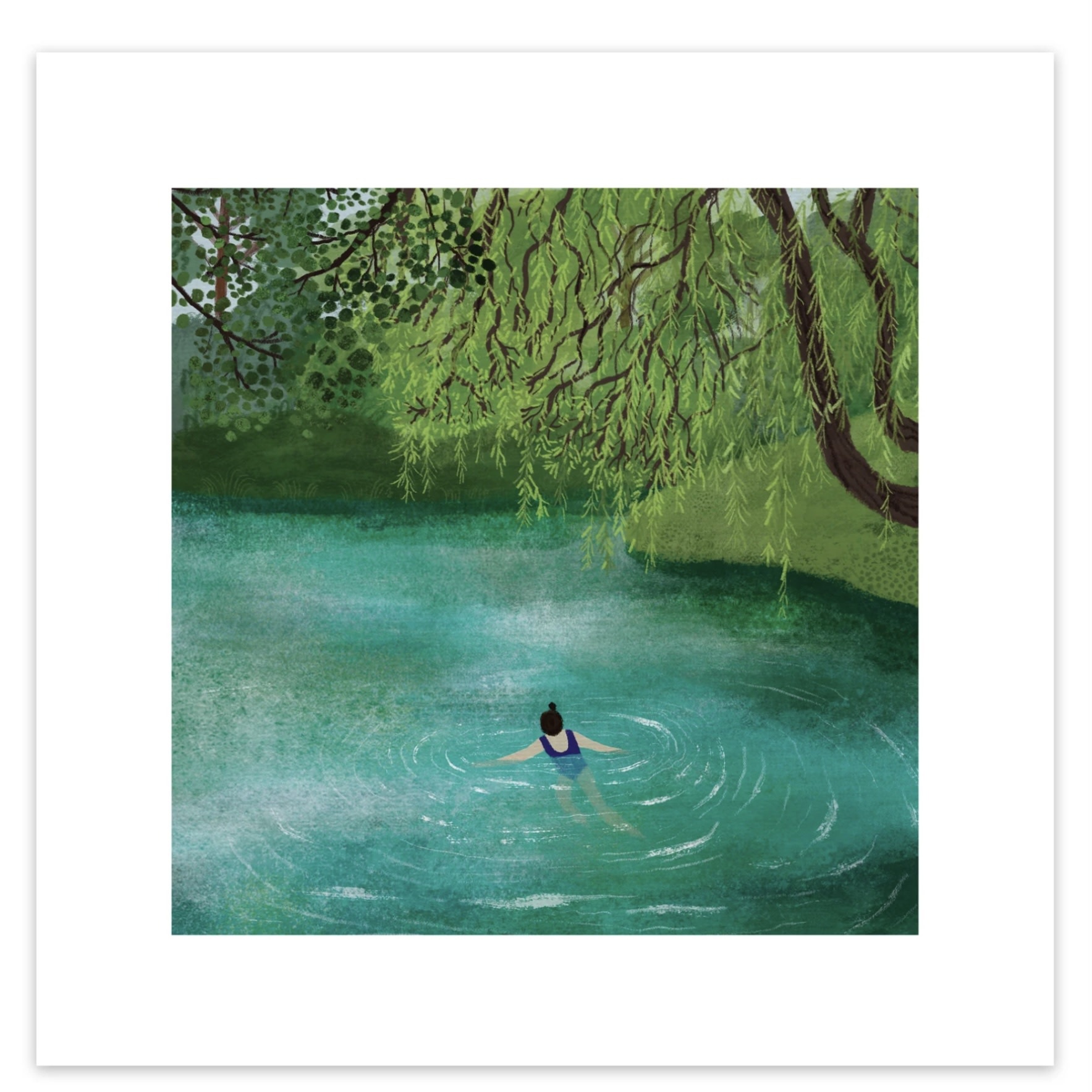 James Ellis Swimming Pond Print