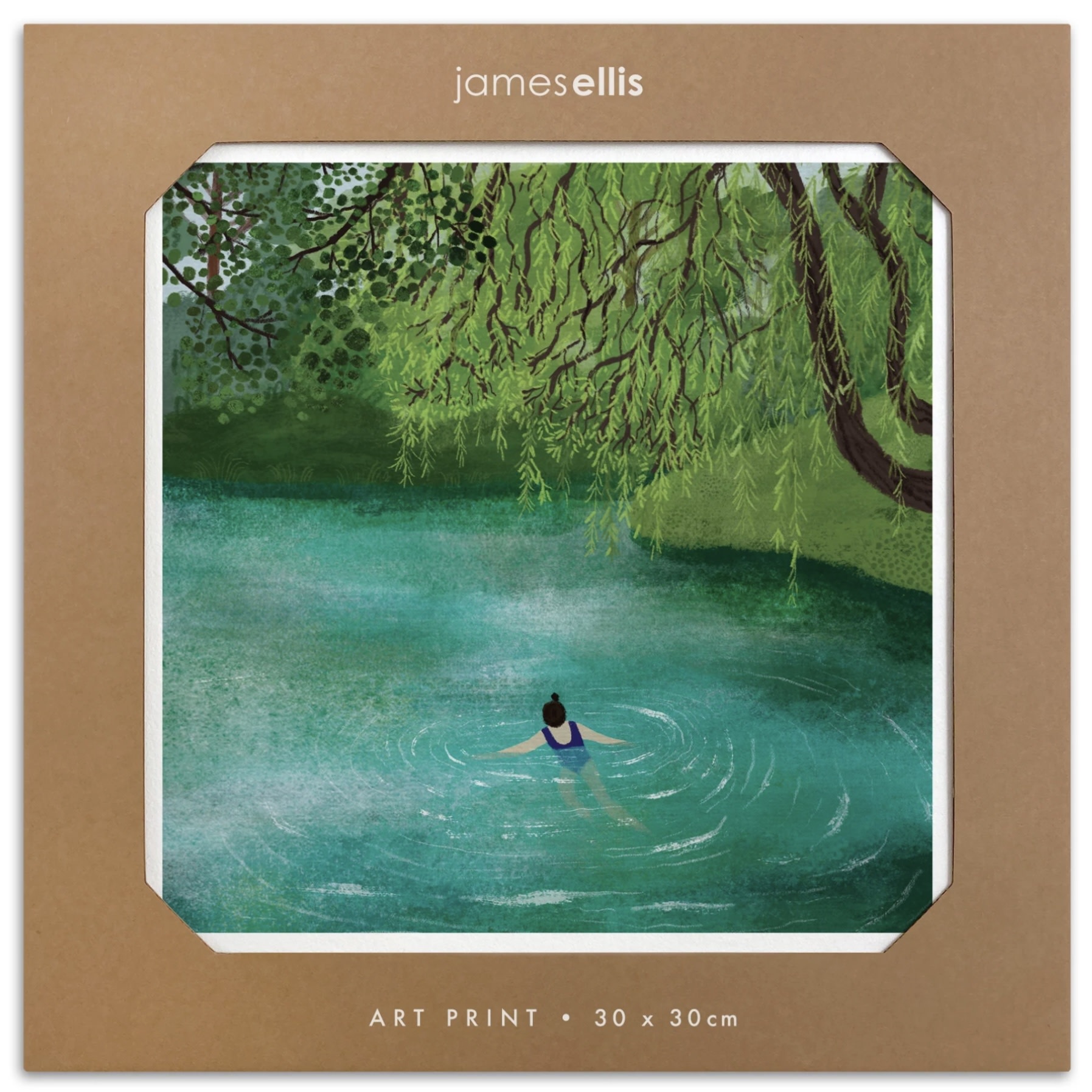 James Ellis Swimming Pond Print
