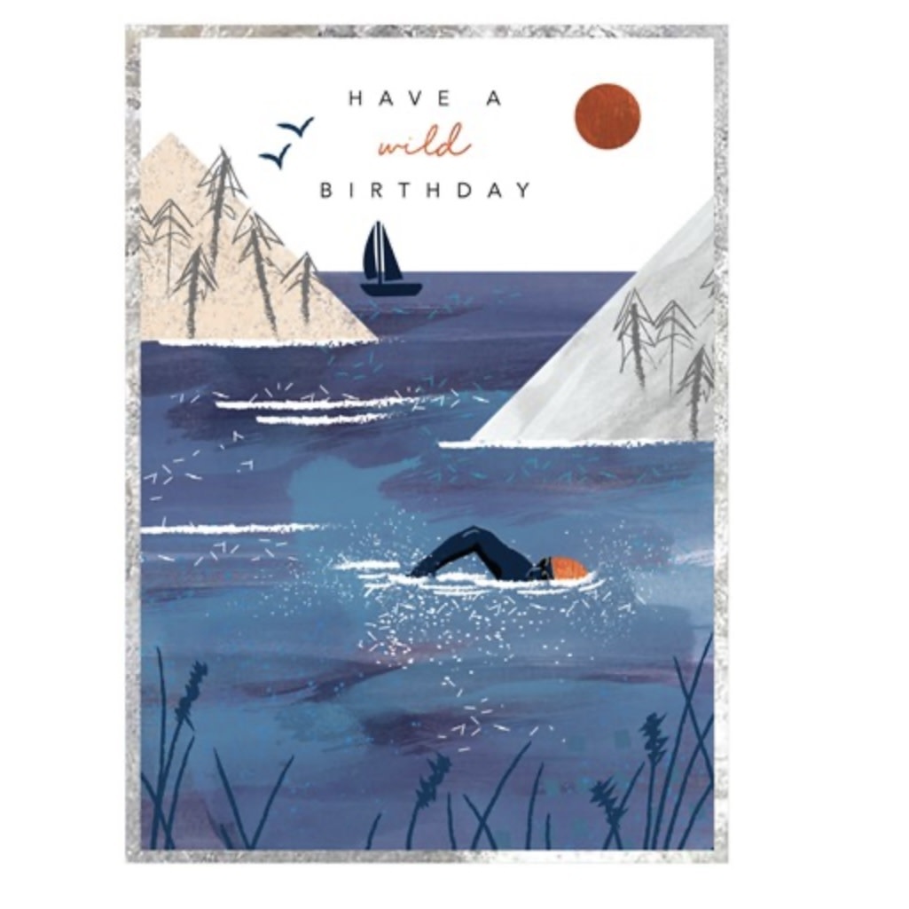 Cinnamon Aitch Card Wild Birthday Swimmer