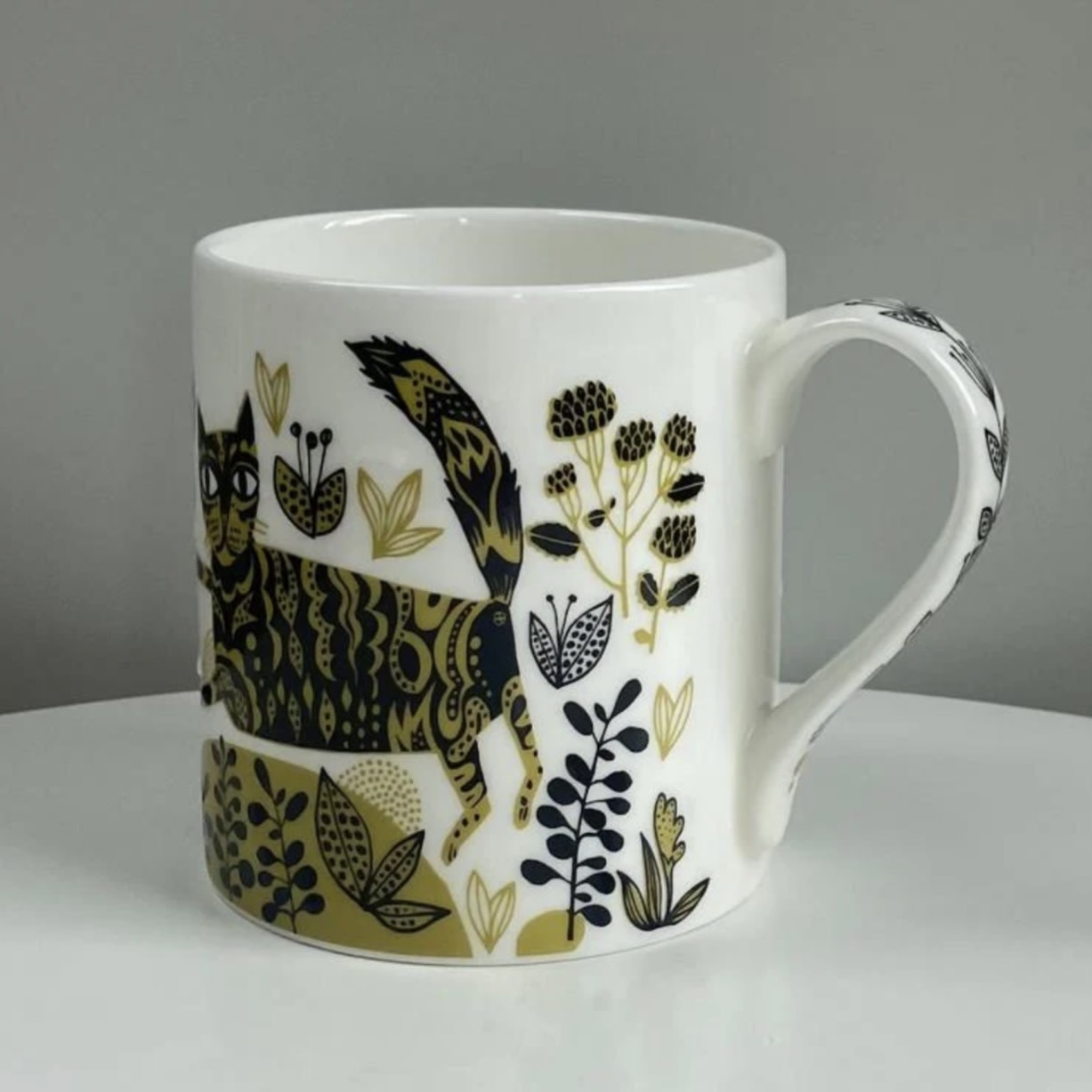 Lush Designs Mug Cat Fancy Handle