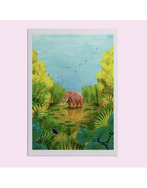 Hello Grimes Sumatran Elephant A4 Print