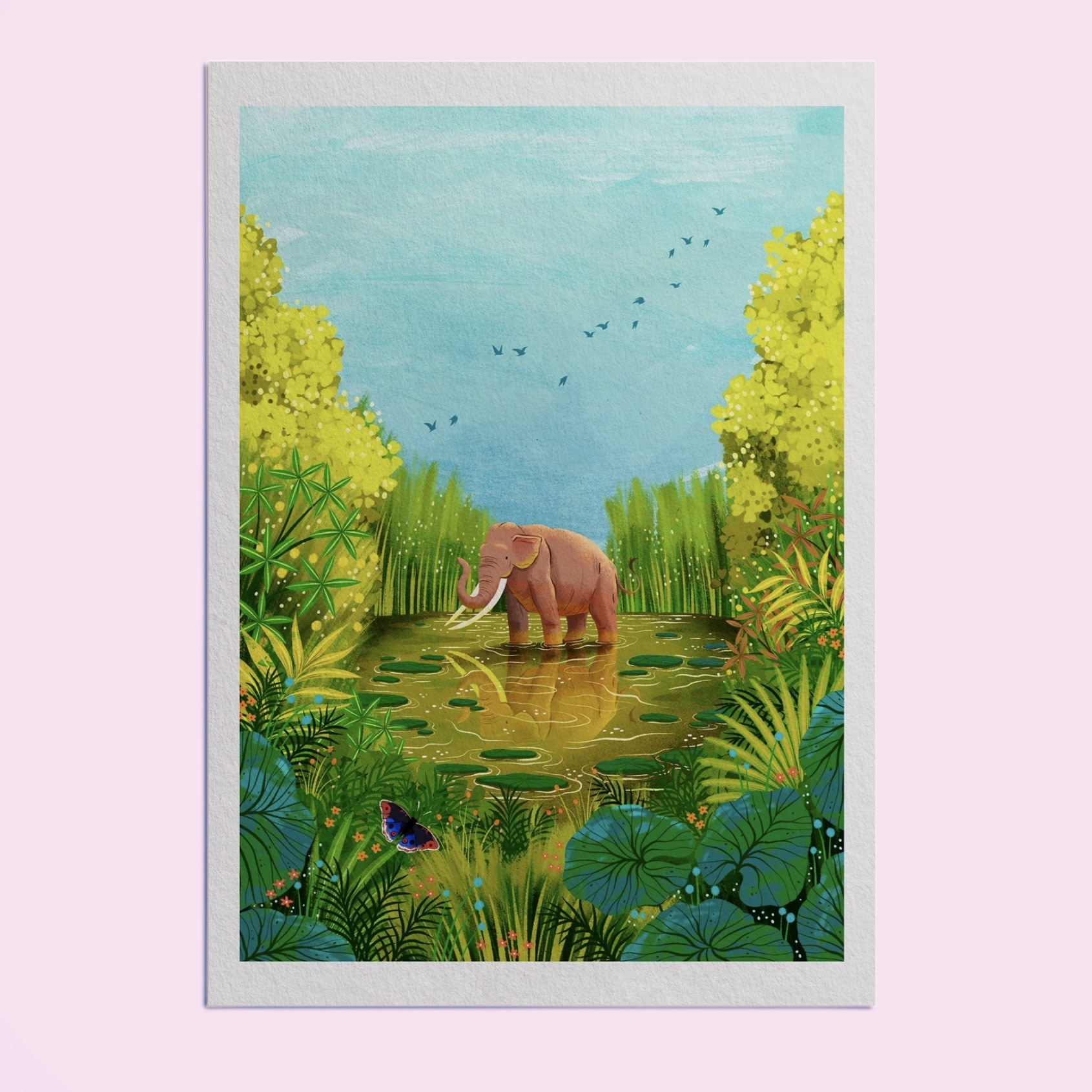 Hello Grimes Sumatran Elephant A4 Print