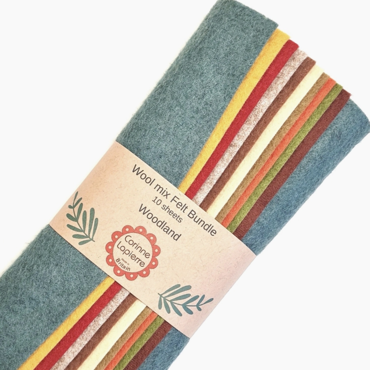 Corinne Lapierre 10 Woodland Colours Felt Sheets