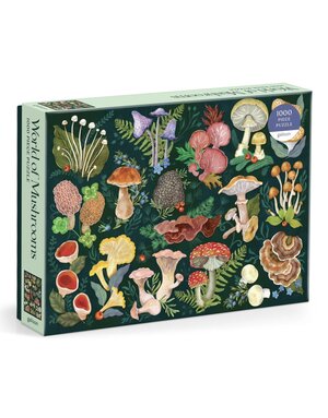 Galison 1000 Piece Puzzle World Of Mushrooms