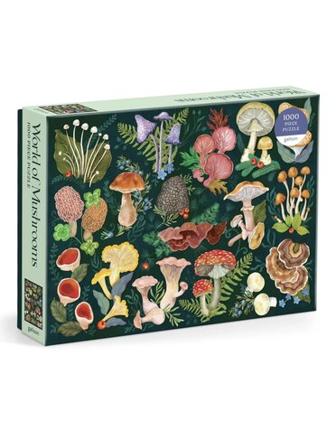 Galison 1000 Piece Puzzle World Of Mushrooms