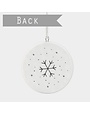 East of India Hanging Porcelain Dec First Christmas